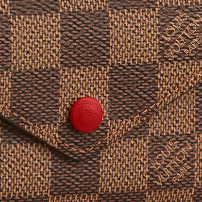 LV Victorine Wallet Damier Ebene Cerise Red