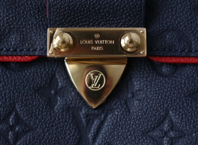 LV Saint Sulpice PM Monogram Empreinte Leather Marine Rouge