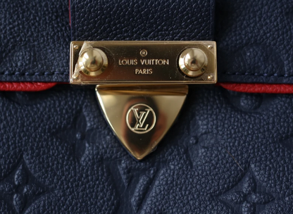 LV Saint Sulpice PM Monogram Empreinte Leather Marine Rouge