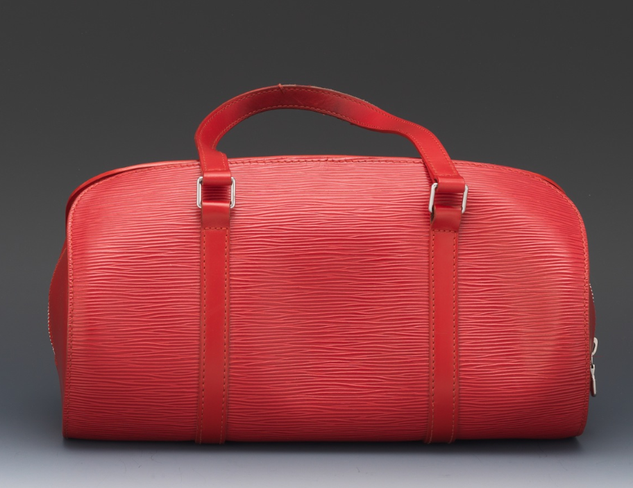 LV Soufflot Bag Black Epi Leather Red<