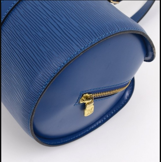 Louis Vuitton Soufflot Bag Black Epi Leather Blue