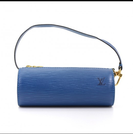 Louis Vuitton Soufflot Bag Black Epi Leather Blue