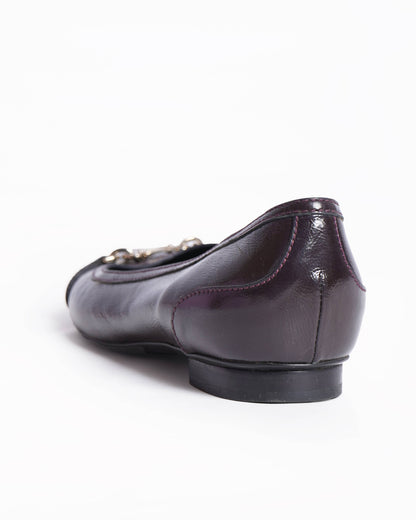 Gucci brown leather ballet flats