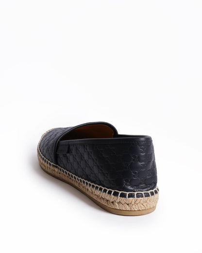 Gucci Nero micro Guccissima Leather Espadrilles Unisex