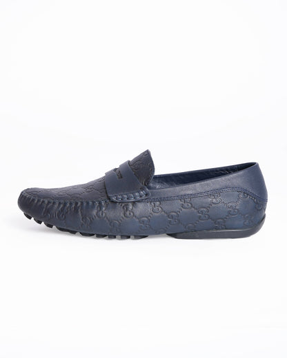 Gucci Guccissima Men's Loafers In navy blue