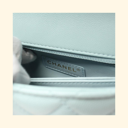 Chanel Top Handle Flap Matelasse Handbag