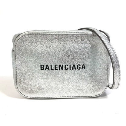 BALENCIAGA Shoulder Bag 552372 leather Silver logo Everyday camera bag Women