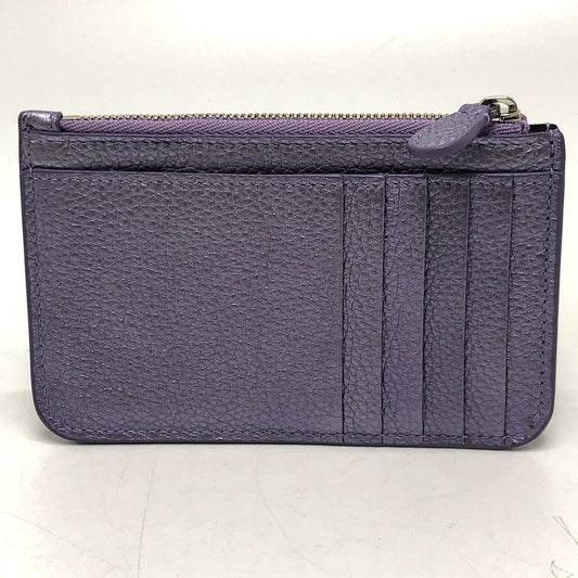BALENCIAGA Coin case 637130 leather purple logo Card holder unisex(Unisex)