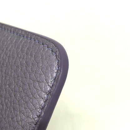 BALENCIAGA Coin case 637130 leather purple logo Card holder unisex(Unisex)
