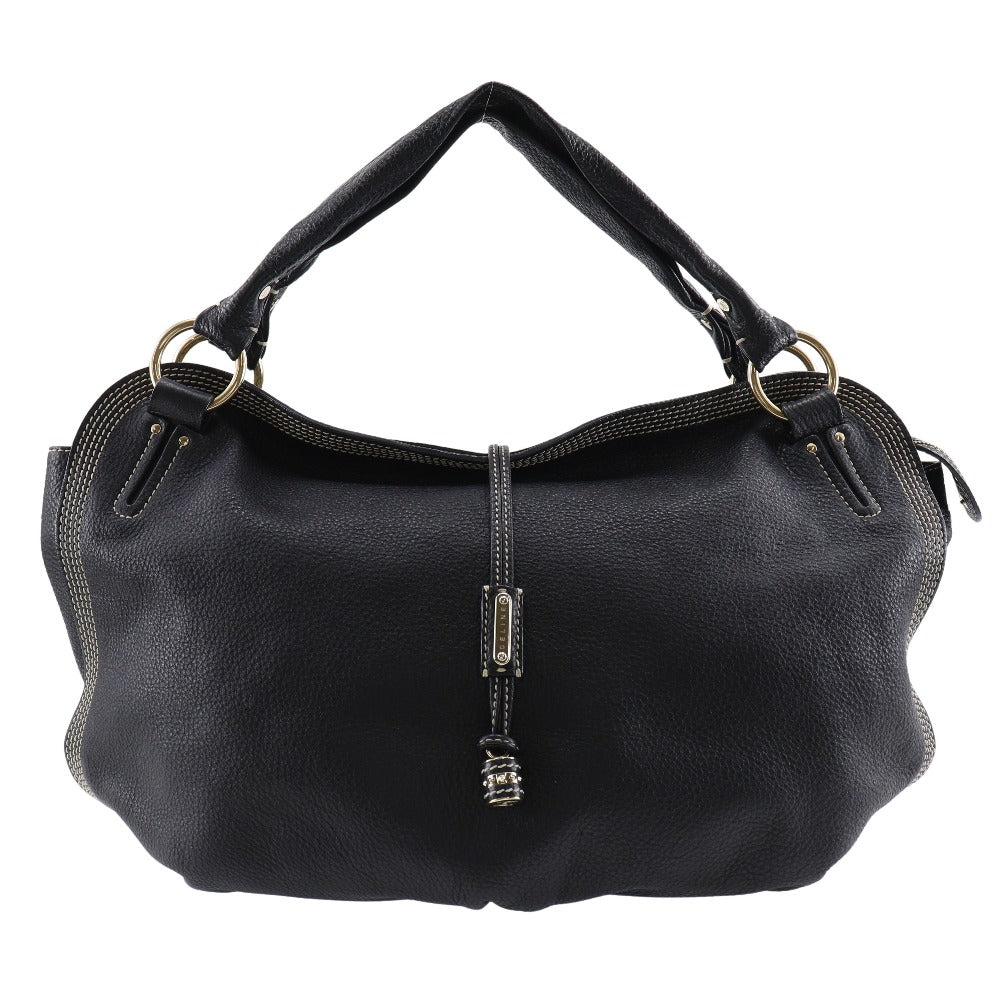 CELINE Tote Bag leather black Women Used