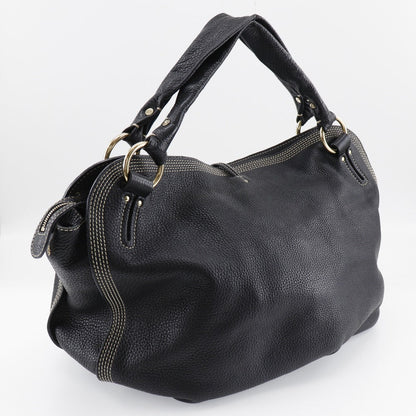 CELINE Tote Bag leather black Women Used