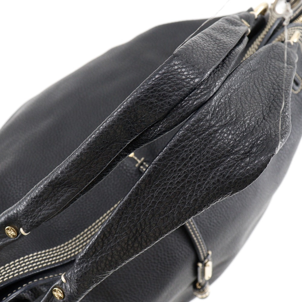 CELINE Tote Bag leather black Women Used
