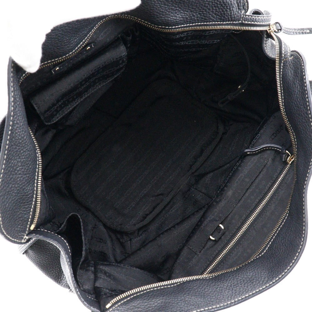 CELINE Tote Bag leather black Women Used