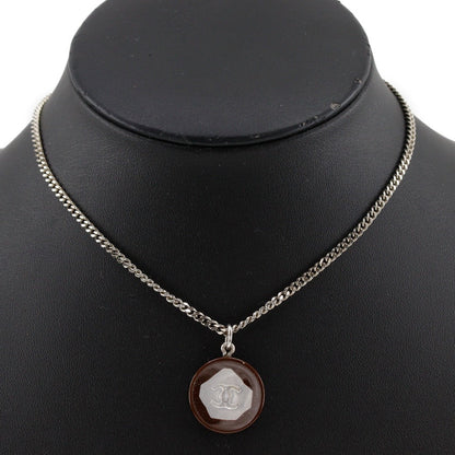 CHANEL Necklace Metal, Plastic Silver COCO Mark Women Used