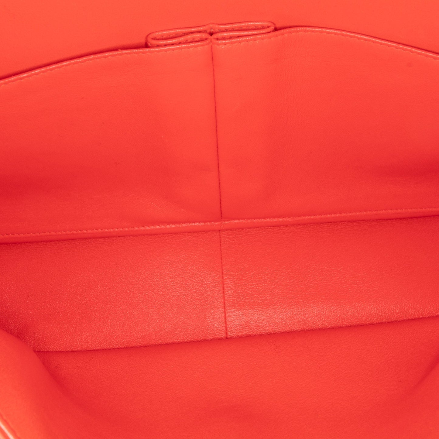 Orange Chanel Jumbo Classic Patent Stiped Double Flap Shoulder Bag