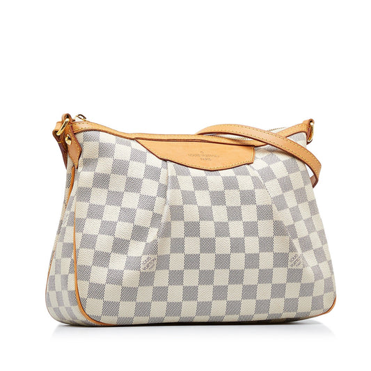 LOUIS VUITTON Damier Azur Siracusa PM Crossbody Bag