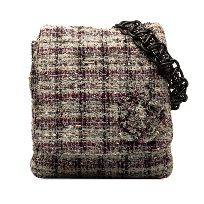 CHANEL Tweed Camellia Crossbody Crossbody Bag