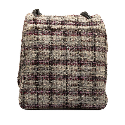 CHANEL Tweed Camellia Crossbody Crossbody Bag