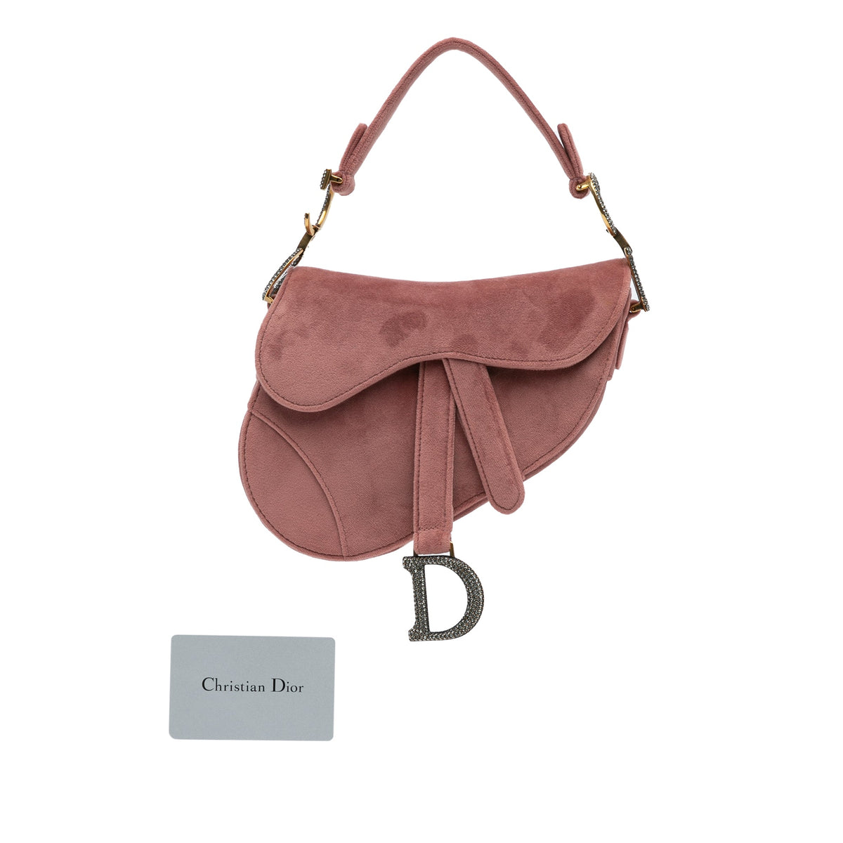 Mini Velvet Crystal Saddle