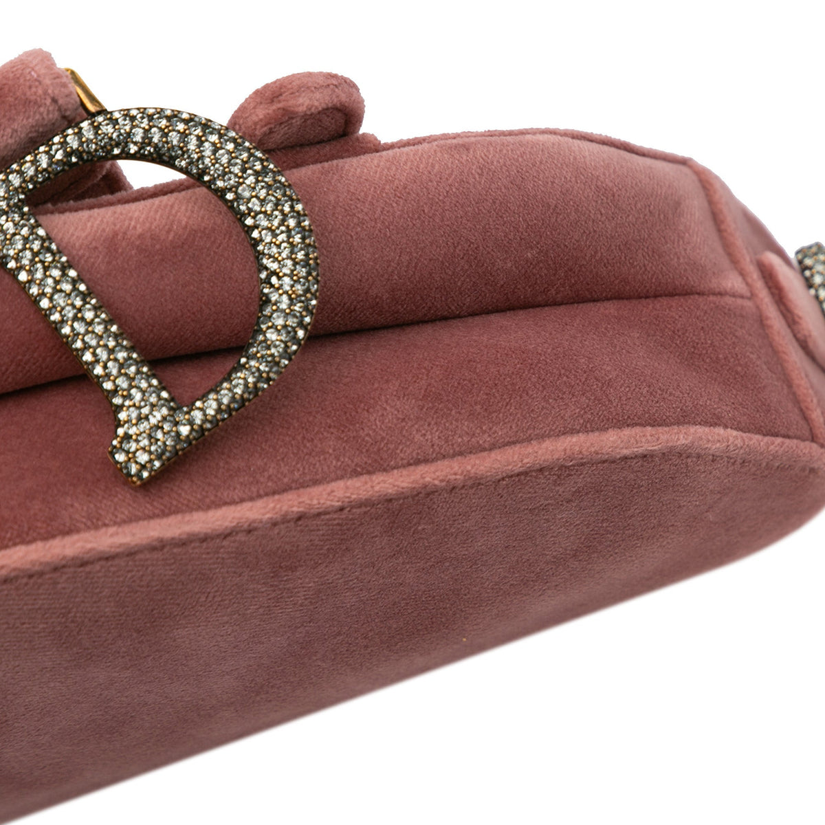 Mini Velvet Crystal Saddle