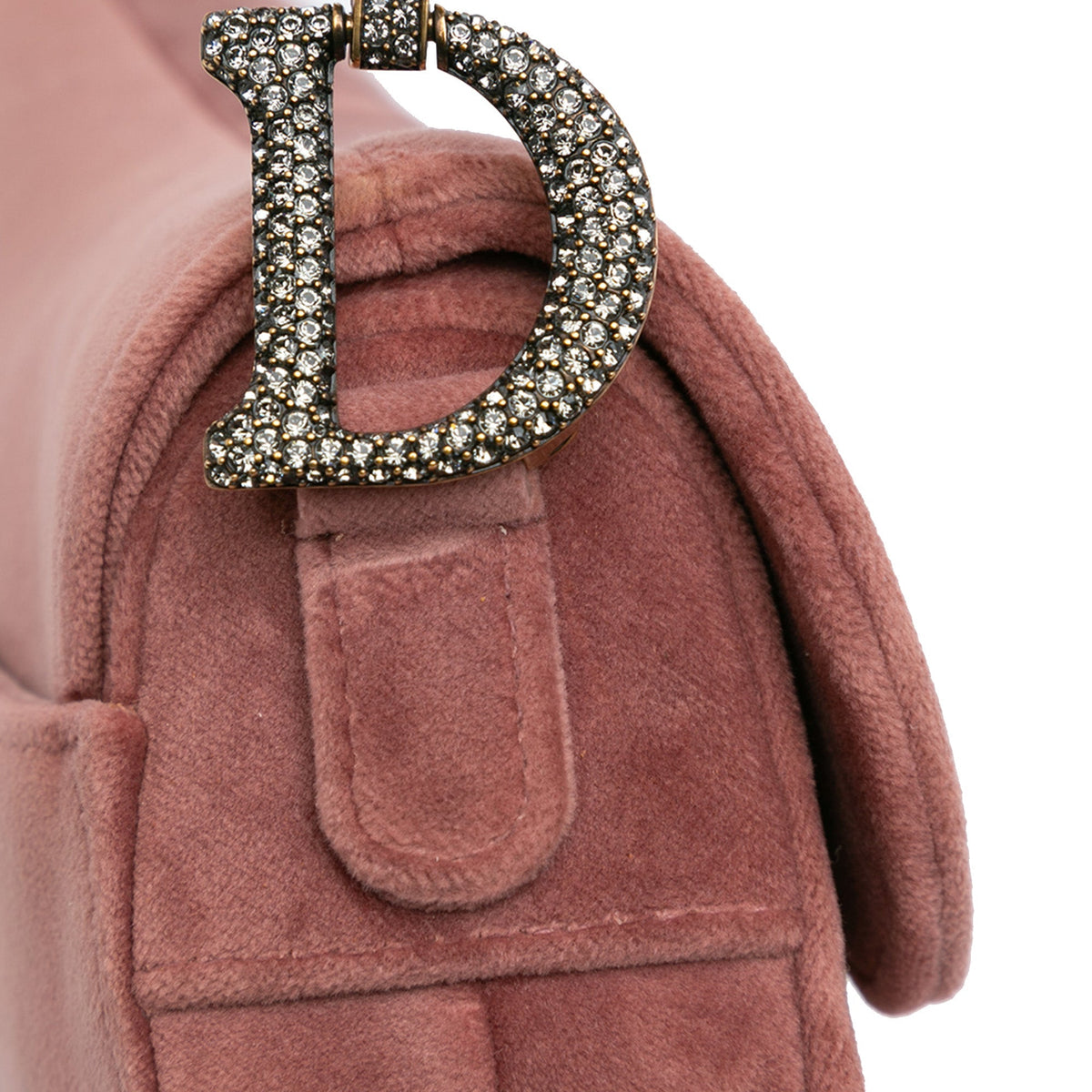 Mini Velvet Crystal Saddle