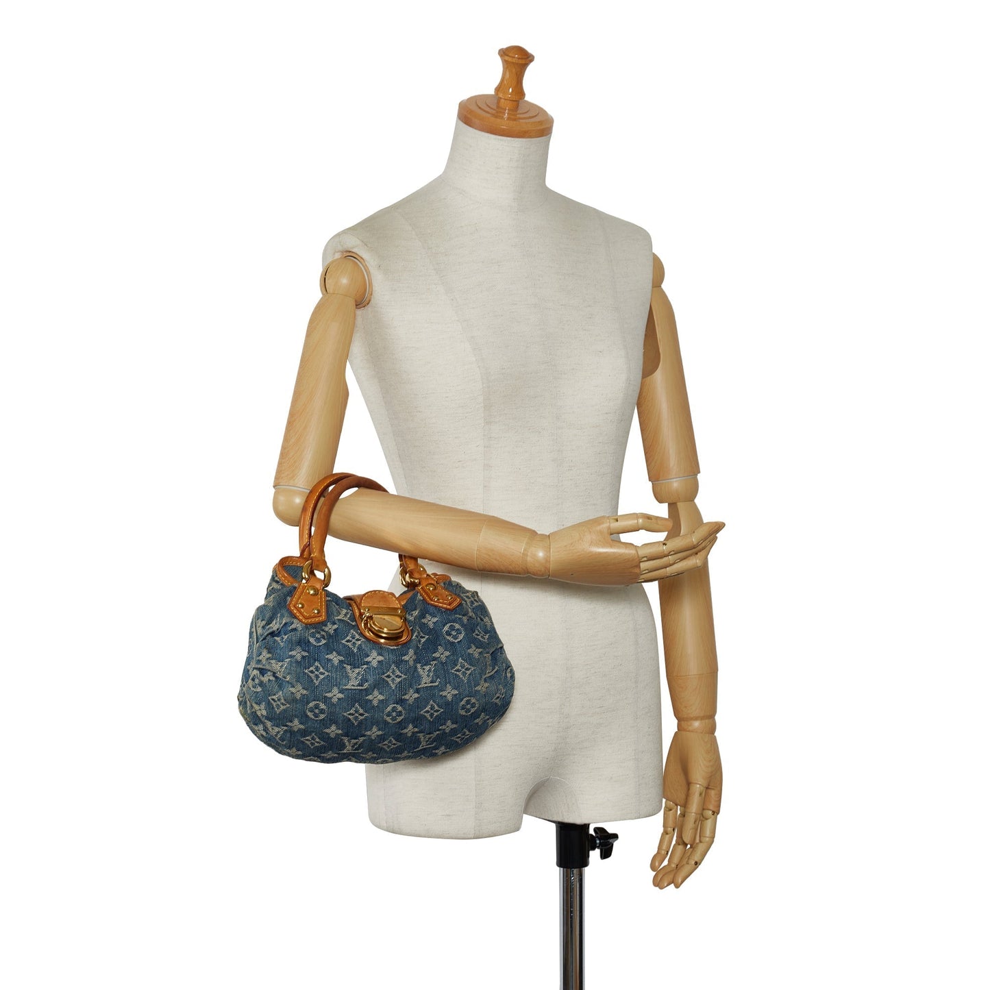 LOUIS VUITTON Monogram Denim Pleaty Handbag