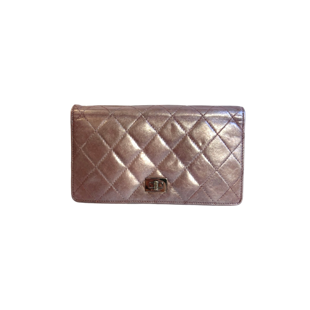 CHANEL 2.55 Long Wallet Lambskin Leather