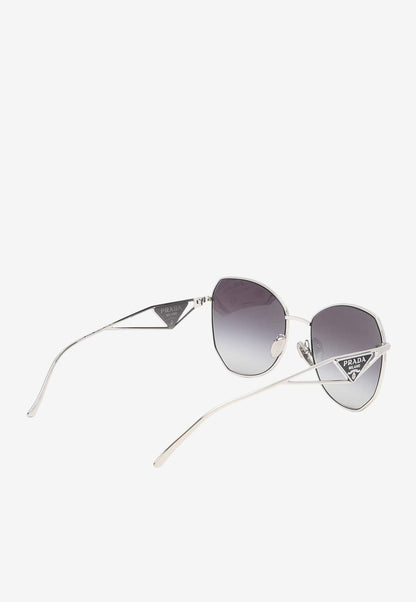 Triangle Logo Geometric Sunglasses