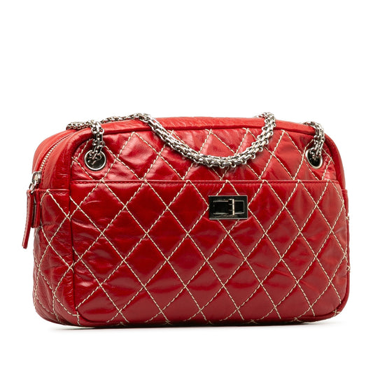 Red Chanel Medium Quilted Reissue Camera Bag