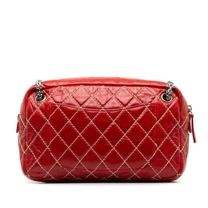 Red Chanel Medium Quilted Reissue Camera Bag