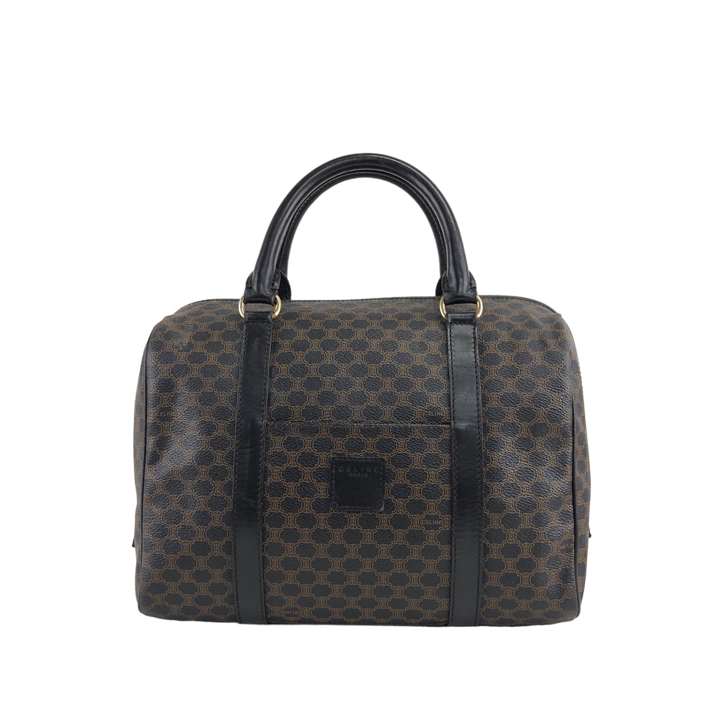 CELINE  Boston bag Handbag Black Vintage jbwfvj