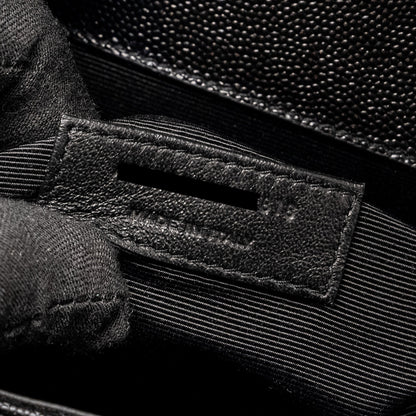 Saint Laurent Large Envelope Bag Calfskin Black GHW