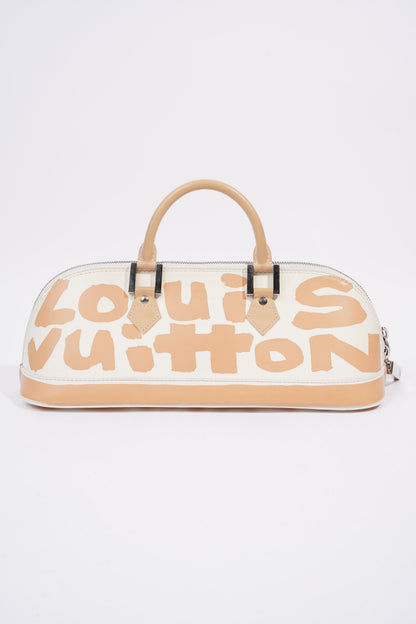 Louis Vuitton Alma Long Stephen Sprouse White / Nude Coated Canvas