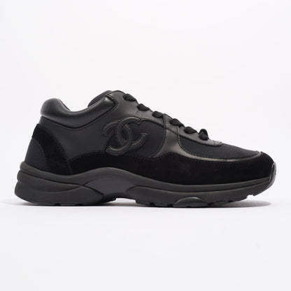 Chanel CC Logo Sneakers Black Suede 36