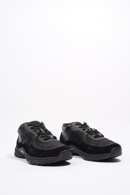 Chanel CC Logo Sneakers Black Suede 36