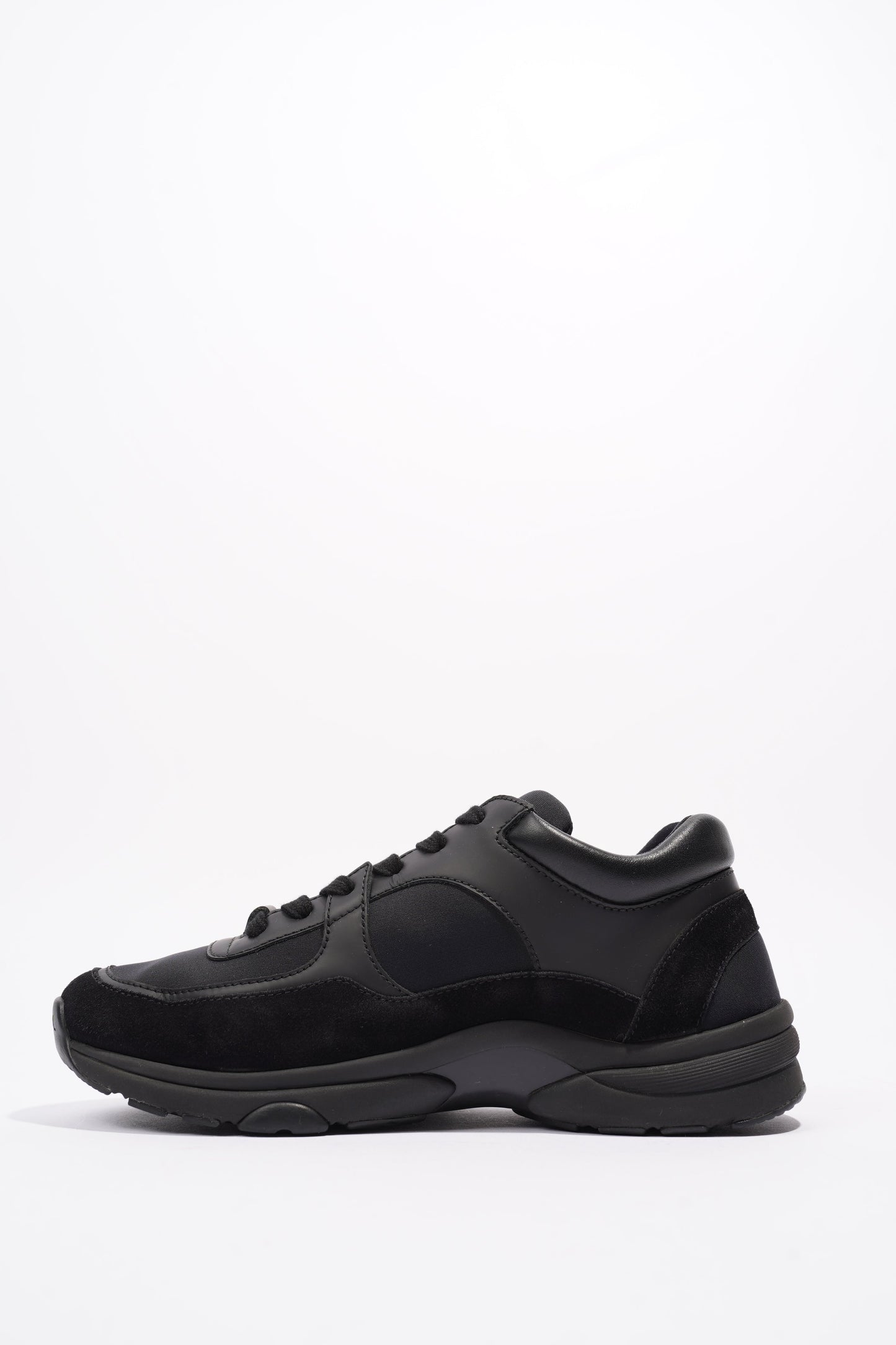 Chanel CC Logo Sneakers Black Suede 36