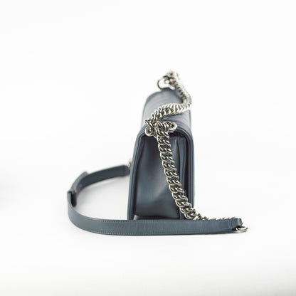 Chanel Old Medium Chevron Boy Grey