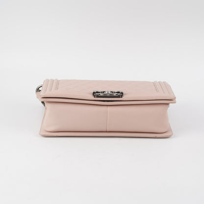 Chanel Quilted Boy Old Medium Light Pink