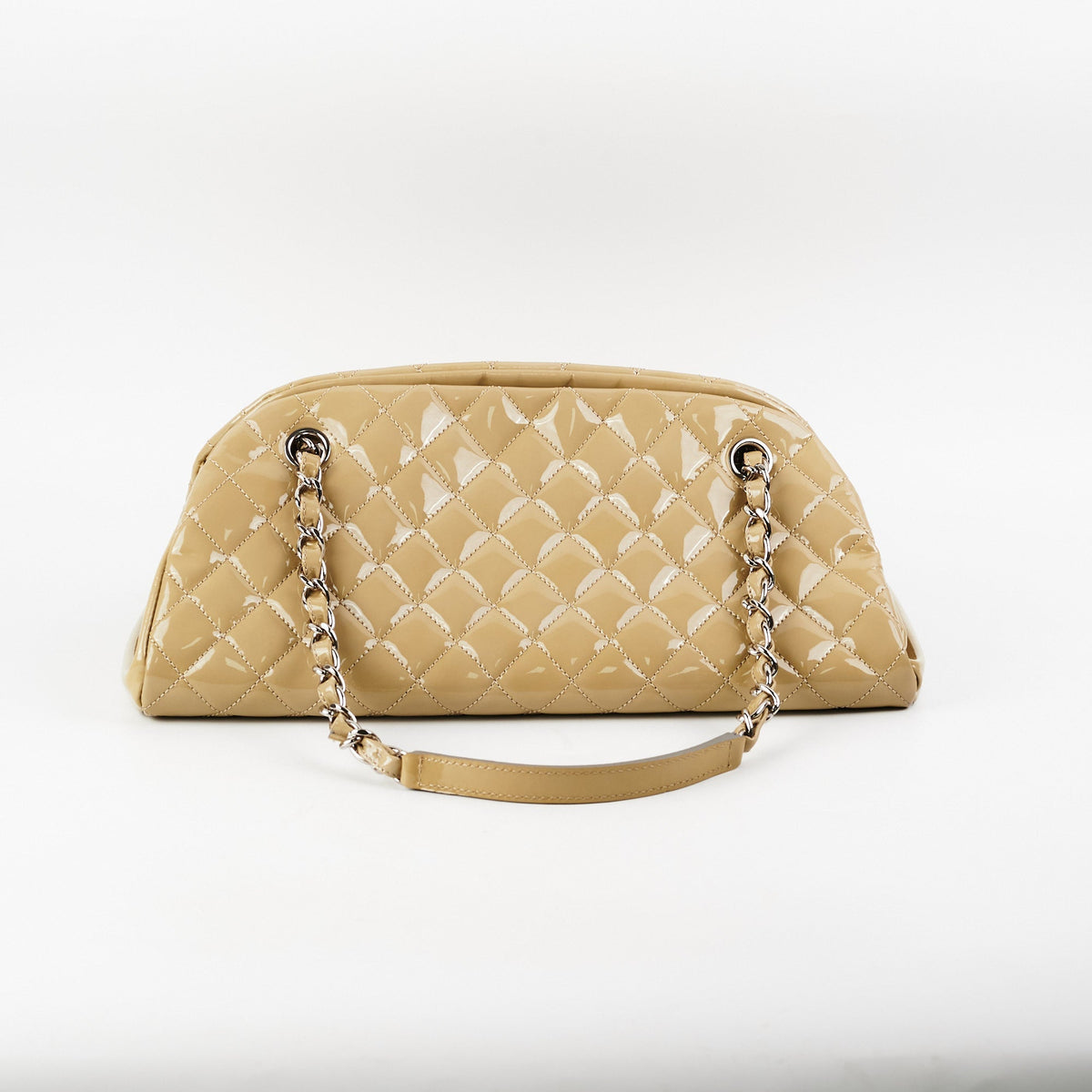 Chanel Mademoiselle Sage Patent Bowler Bag