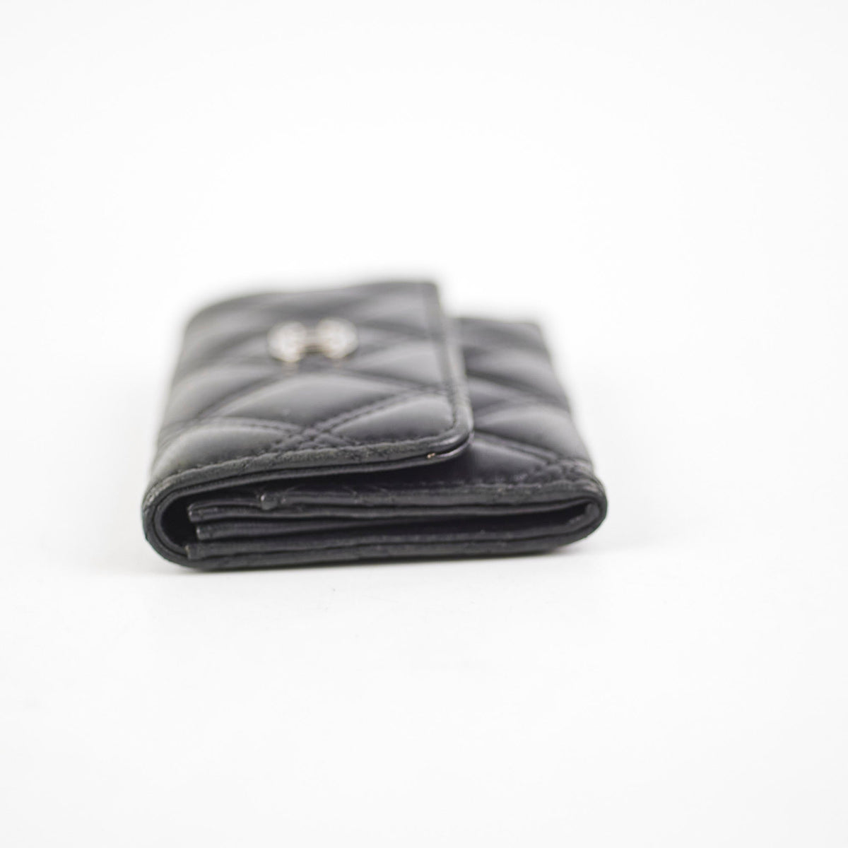 Chanel Black Flap Lambskin Cardholder - Series 20
