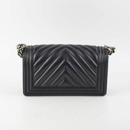 Chanel Boy Old Medium Black Chevron
