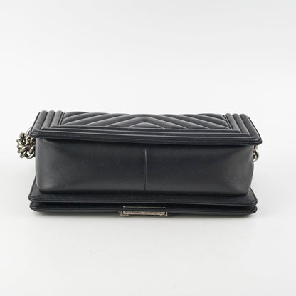 Chanel Boy Old Medium Black Chevron
