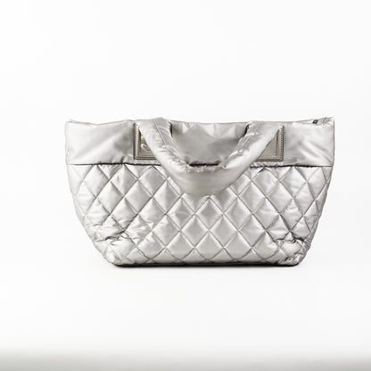 Chanel Coco Cocoon Tote Bag Silver