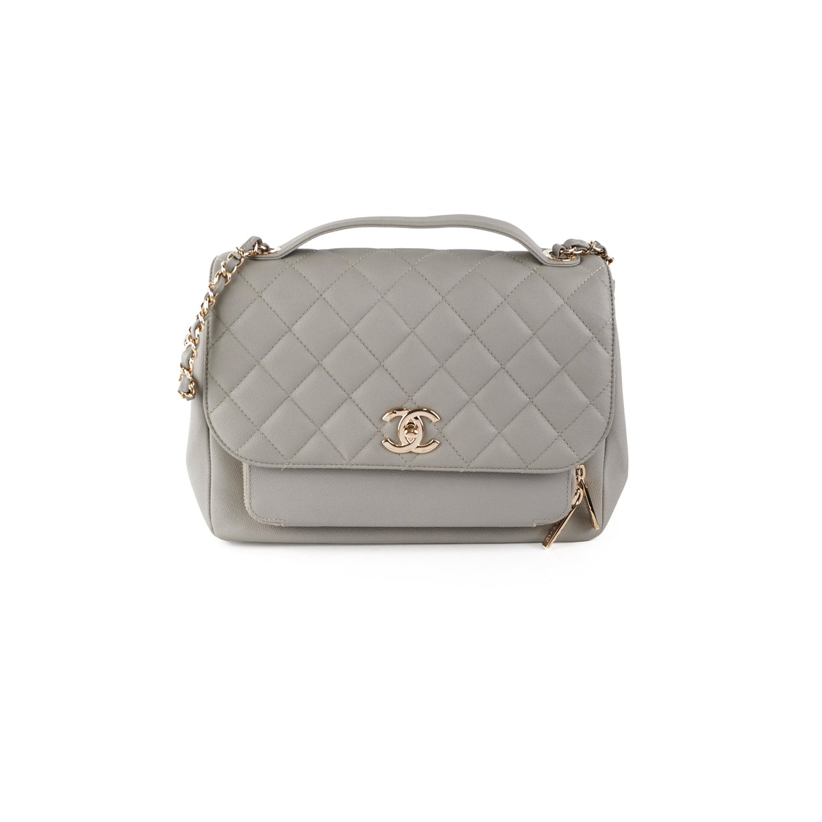 Chanel Medium Business Affinity Grey Caviar