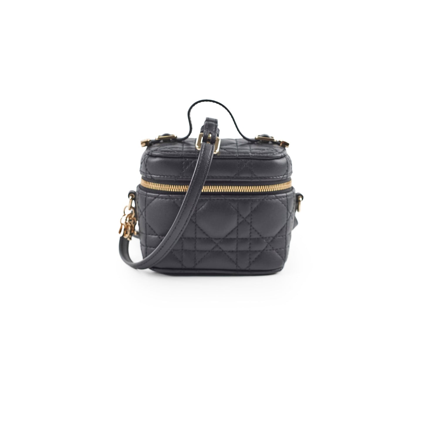 Christian Dior Micro Vanity Case Black Cannage Lambskin