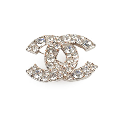 Chanel Crystal CC Brooch Large