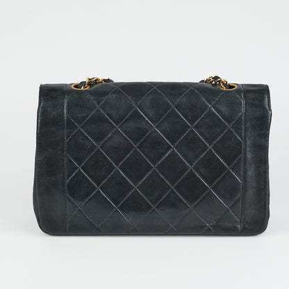 Chanel Diana Lambskin Black Medium