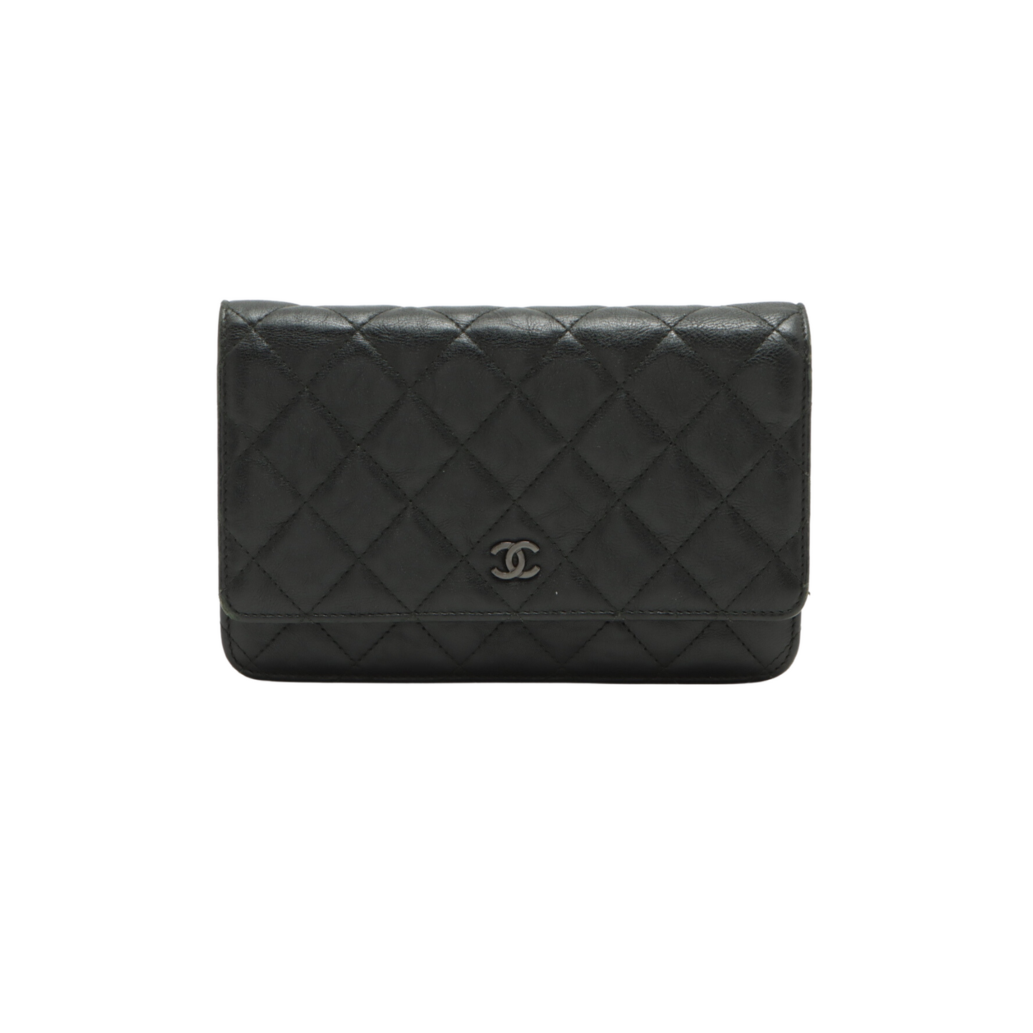 Chanel Quilted Calfskin Wallet on Chain So Black