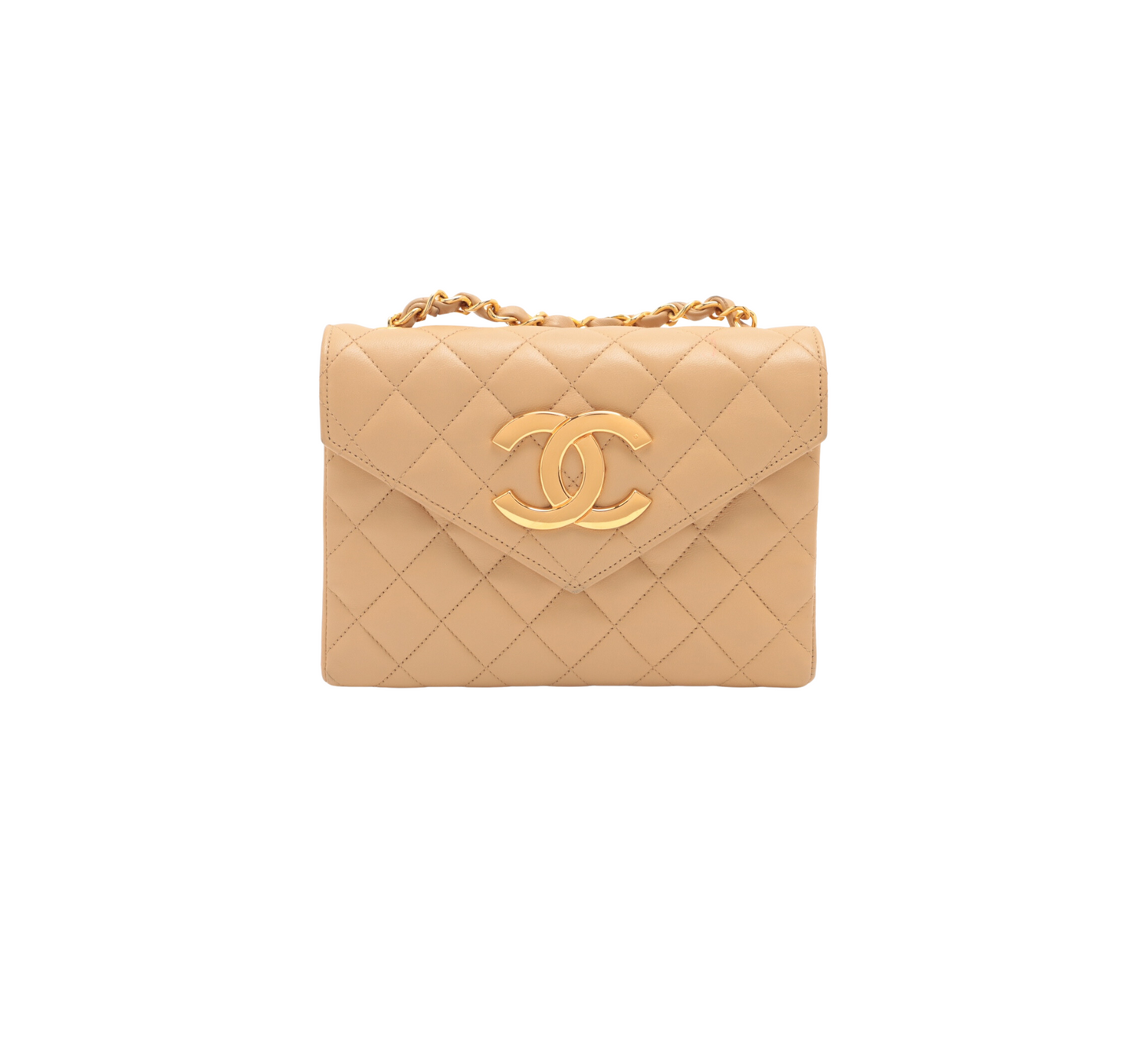 ITEM 15 - Chanel Vintage Mini CC Beige Single Flap Bag