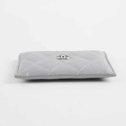 Chanel Cardholder Metalic Grey Microchip